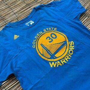 Golden State Warriors Stephen Curry 30 Adidas‎ Blue Yellow T Shirt Size Large